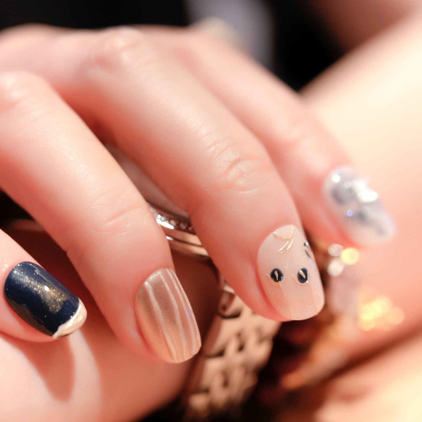FASHION NAIL DFY-018 ネイルチップ ラウンド ショート カラフル系 夏 重複利用可能