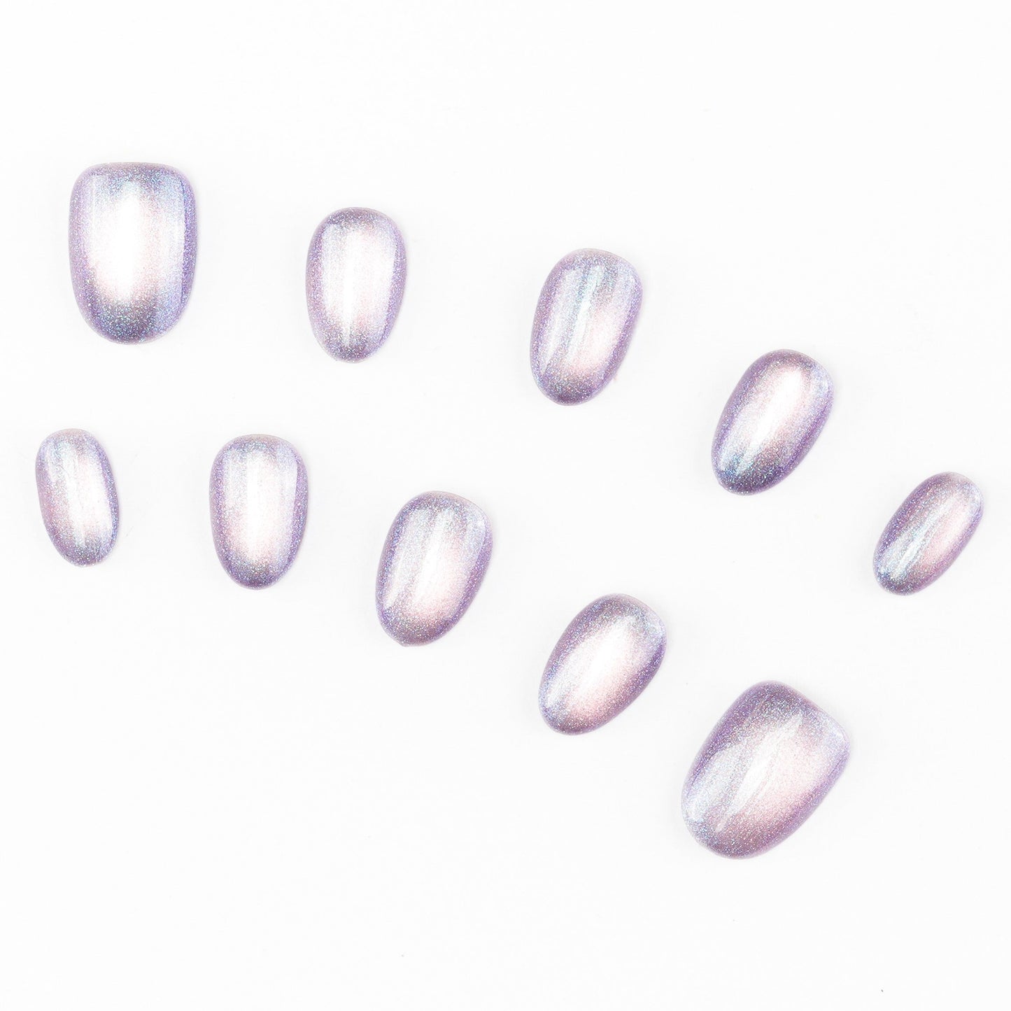 FASHION NAIL DFY-033 マグネットネイル オーバル/ラウンド選択可能 ショート パープル系 重複利用