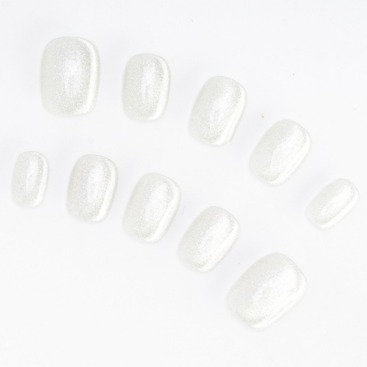 FASHION NAIL DFY-047 マグネットネイル ラウンド ショート ホワイト系 春 夏 秋 冬 重複利用可能