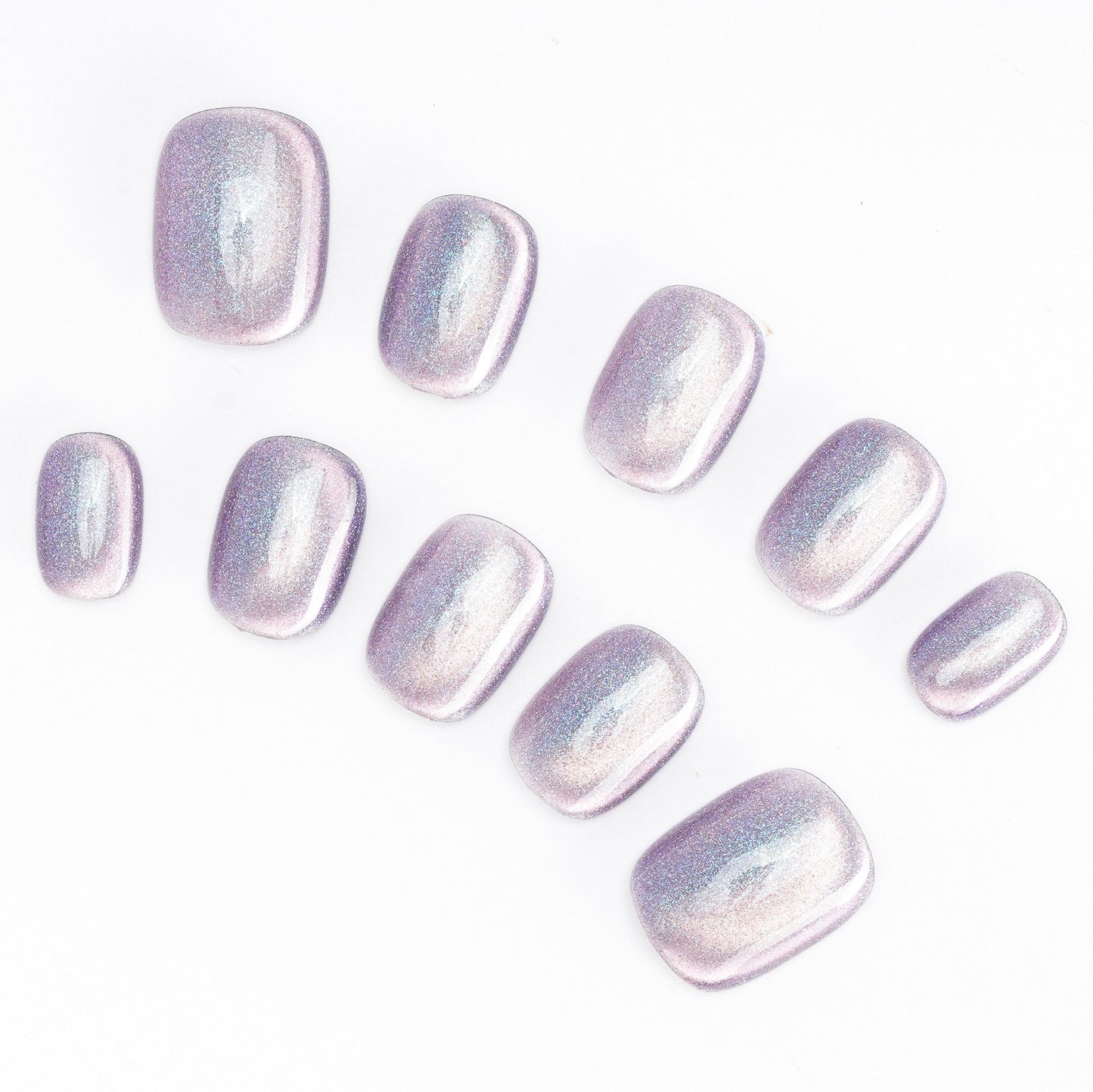 FASHION NAIL DFY-074 マグネットネイル オーバル/ラウンド選択可能 ショート パープル系 重複利用