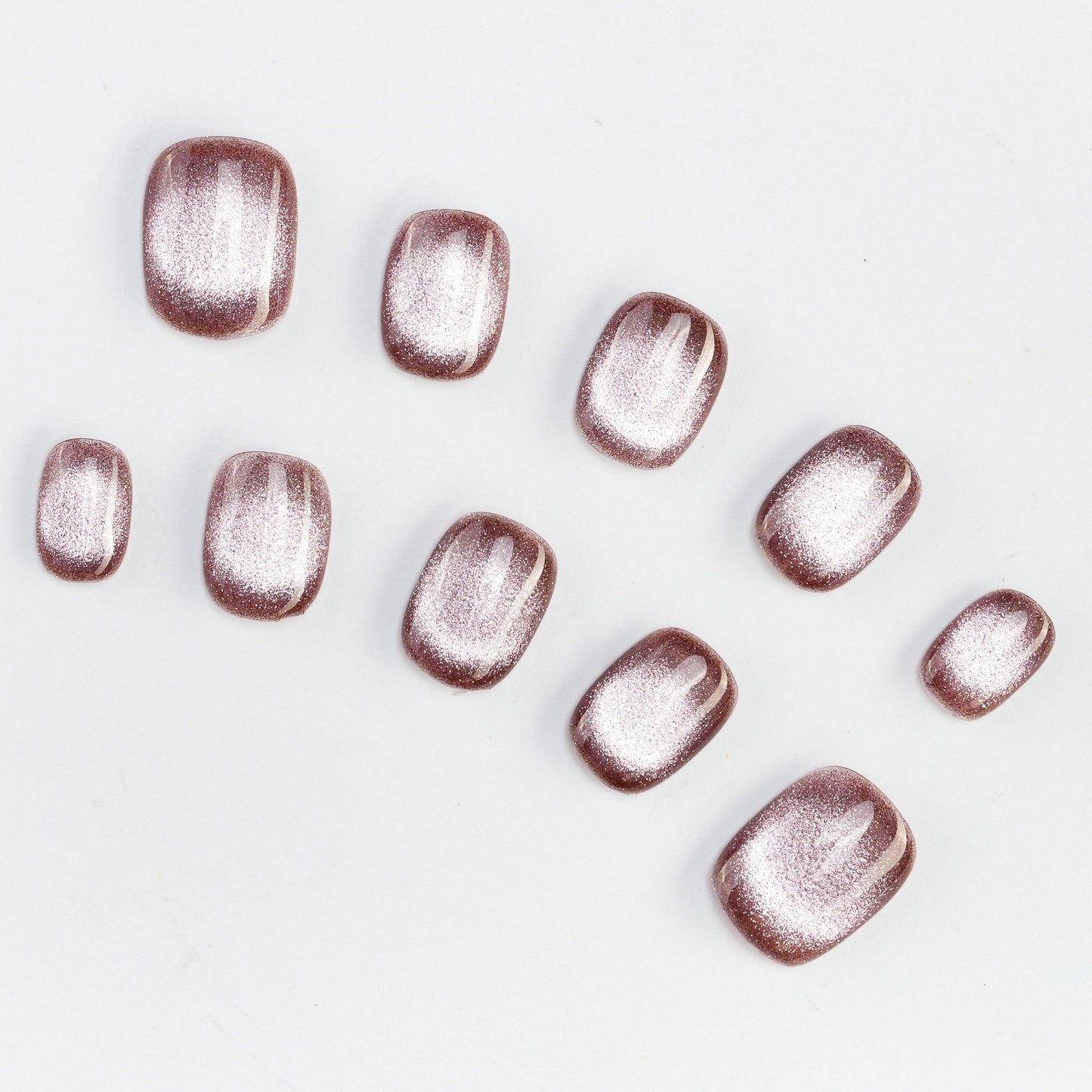 FASHION NAIL DFY-133 マグネットネイル オーバル/ラウンド選択可能 ショート パープル系 重複利用
