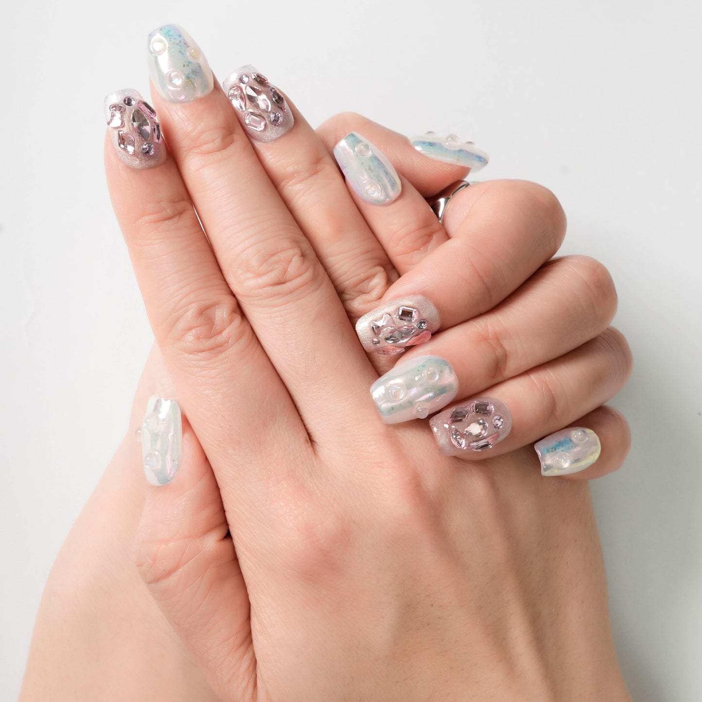 FASHION NAIL CDT-008 ネイルチップ バレリーナ ショート パステル系 夏 重複利用可能 セール商品