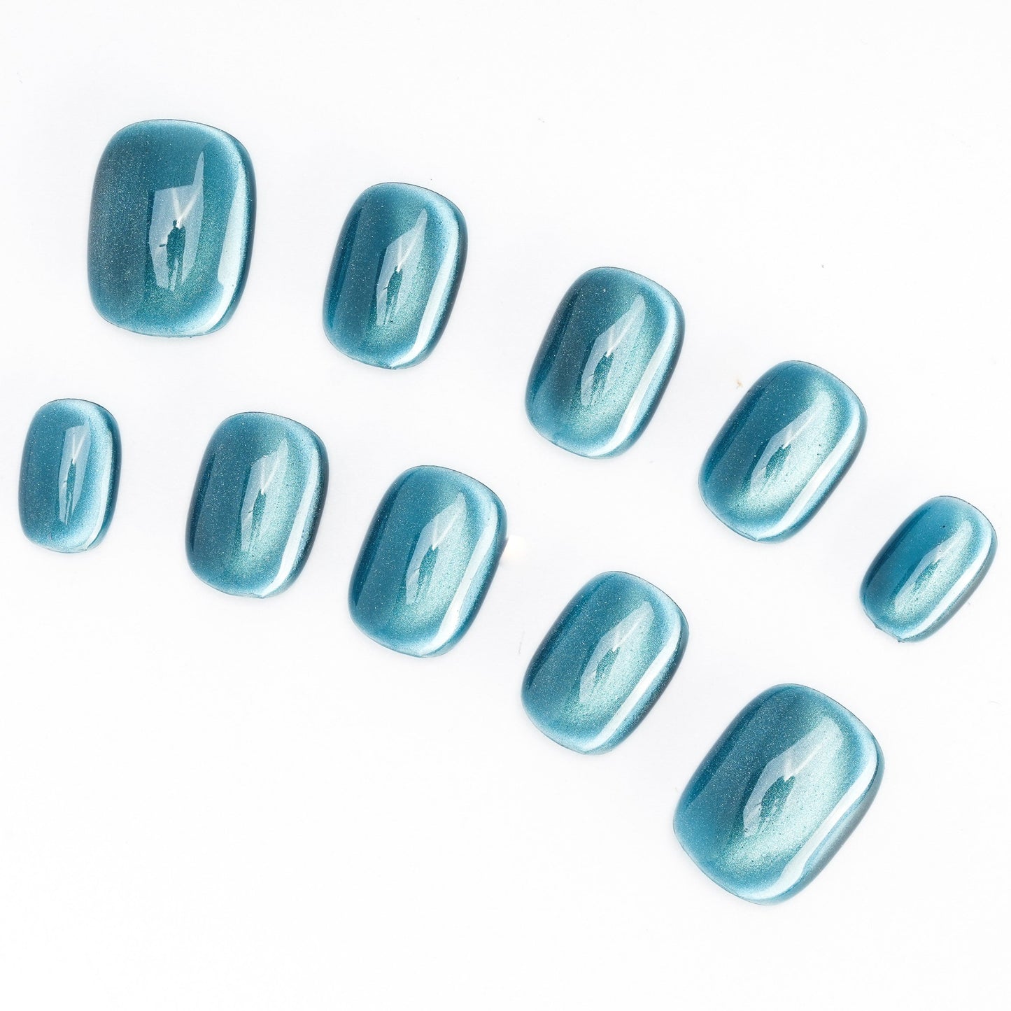 FASHION NAIL DFY-020 マグネットネイル ラウンド ショート ネイビー系 夏 重複利用可能