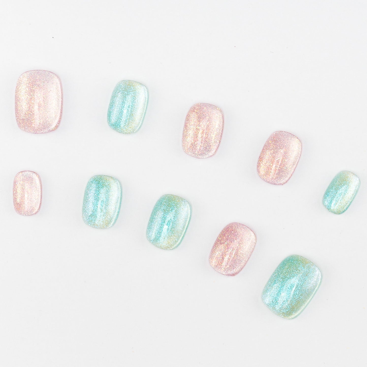 FASHION NAIL DFY-095 マグネットネイル ラウンド ショート カラフル系 重複利用可能