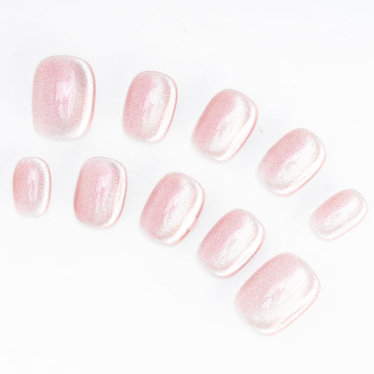 FASHION NAIL DFY-096 マグネットネイル ラウンド ショート ピンク系 春 秋 重複利用可能