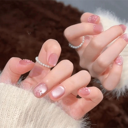 FASHION NAIL DT-041 ネイルチップ バレリーナ ショート ピンク系 春 夏 重複利用可能