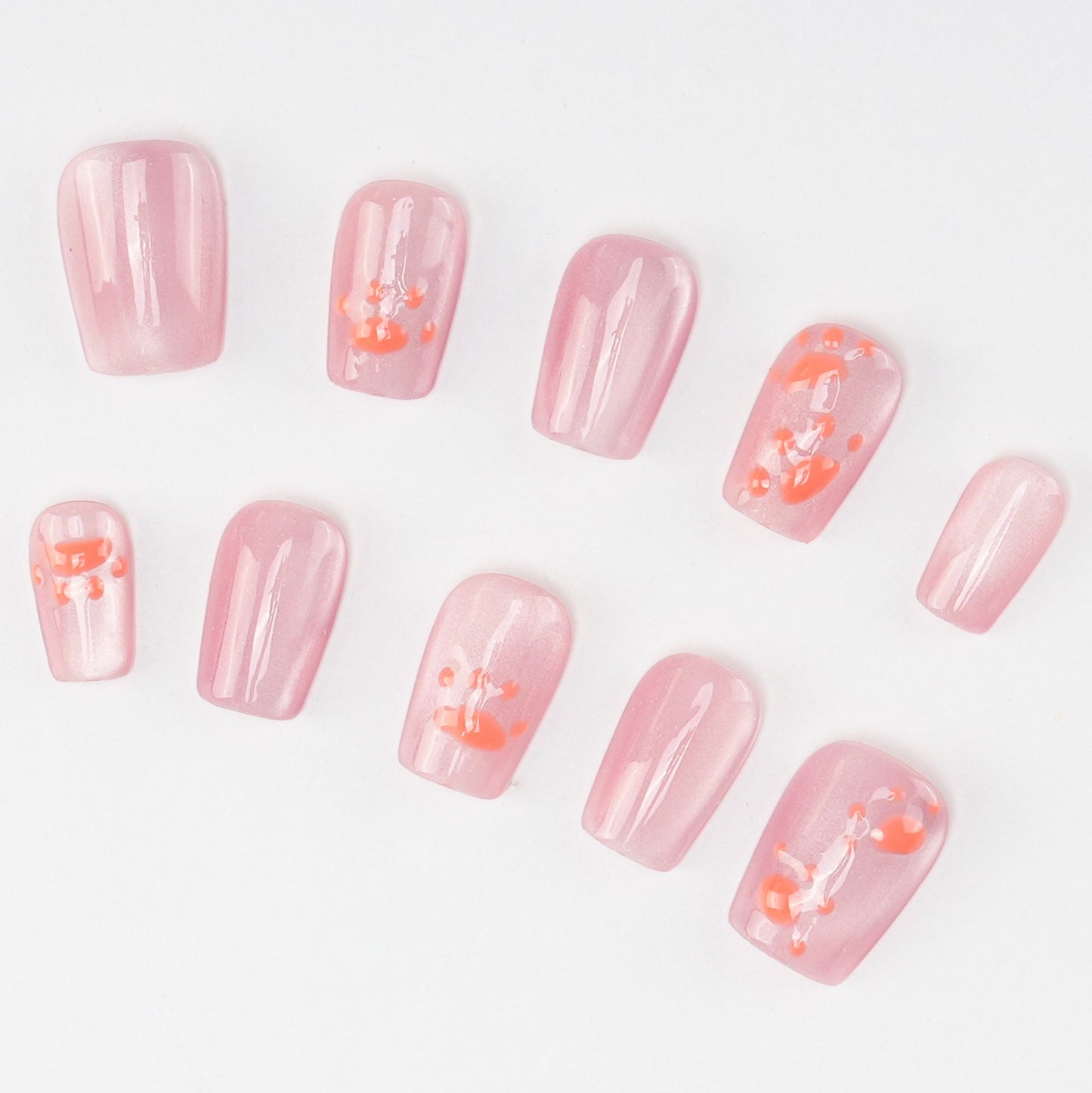 FASHION NAIL DT-041 ネイルチップ バレリーナ ショート ピンク系 春 夏 重複利用可能