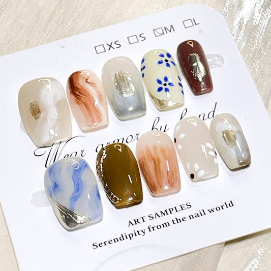 FASHION NAIL DT-121 ネイルチップ バレリーナ ミディアム カラフル系 重複利用可能