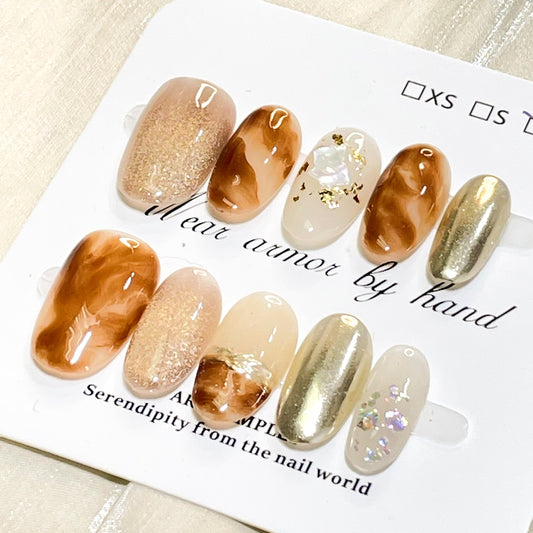 FASHION NAIL DTY-024 ネイルチップ オーバル ショート カラフル系 重複利用可能